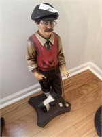 Golfer statue