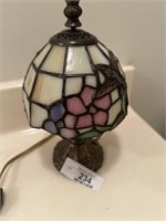 Hummingbird tiffany style stained glass lamp
