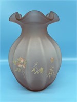 Fenton Hand Painted Vase - Signed