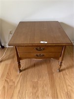 Mid century maple end table