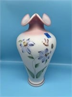 Fenton Hand Painted Vase - Signed & Numbered
