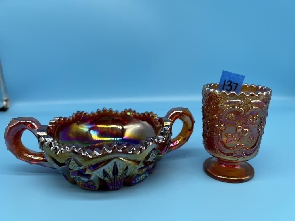 Fenton Carnival Glass - 2 Pc.