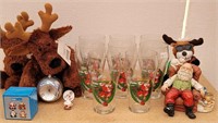 1996 Coke Glasses, Reindeer, Santa Figurine ...