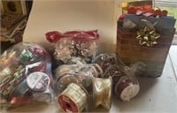 Lot of Ribbon Crafting Gift Bows Wired CLoth