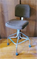 Tall Padded Rolling MCM Desk Chair Lab Mill Bus