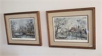 PAIR French Maurice Legendre Prints 17" x 14"
