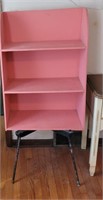 Pink book shelf Stand MCM 35" Tall Tapers