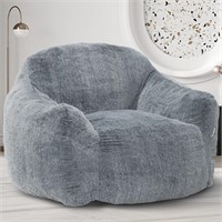 High-Density Foam Bean Bag Chair Sofa  Grey