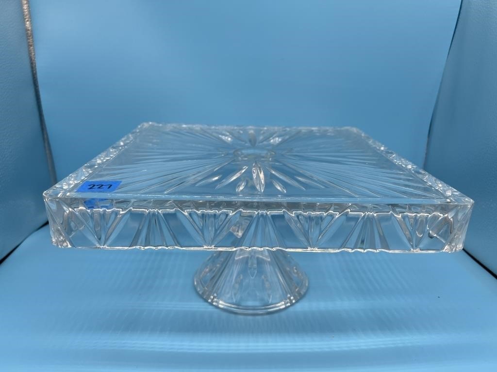 Square Crystal Cake Stand