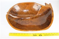 Wood Carved Whale Bowl