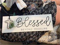 Blessed beyond measures sign