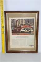Framed Chevrolet Advertisement