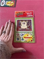 1998 Pokemon Raticate Meowth supersize stickers