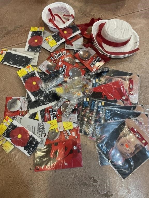 Lot of costume items hats and accessories