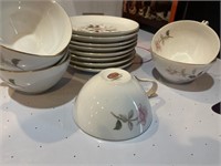 Lot of 5 cups and 8 saucers by contour China