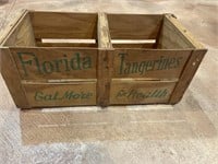 Vintage tangerine crate