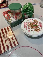 Lot of Christmas candy containers
