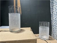 Glitter glass cylinders (39) two sizes
