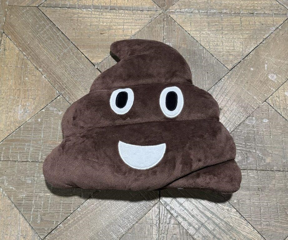 Poop emoji pillow