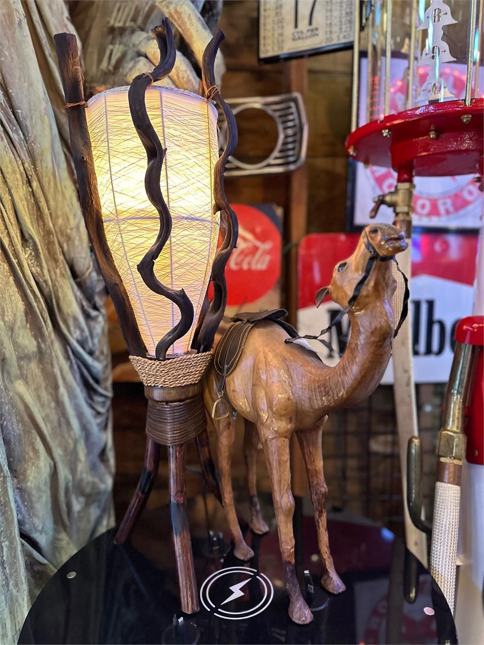 21 x 16” Camel Display and Unique Lamp