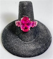 Gorgeous Sterling Ruby Ring 5 Grams Size 7.75