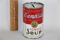 Metal Campbells Soup Coin Bank