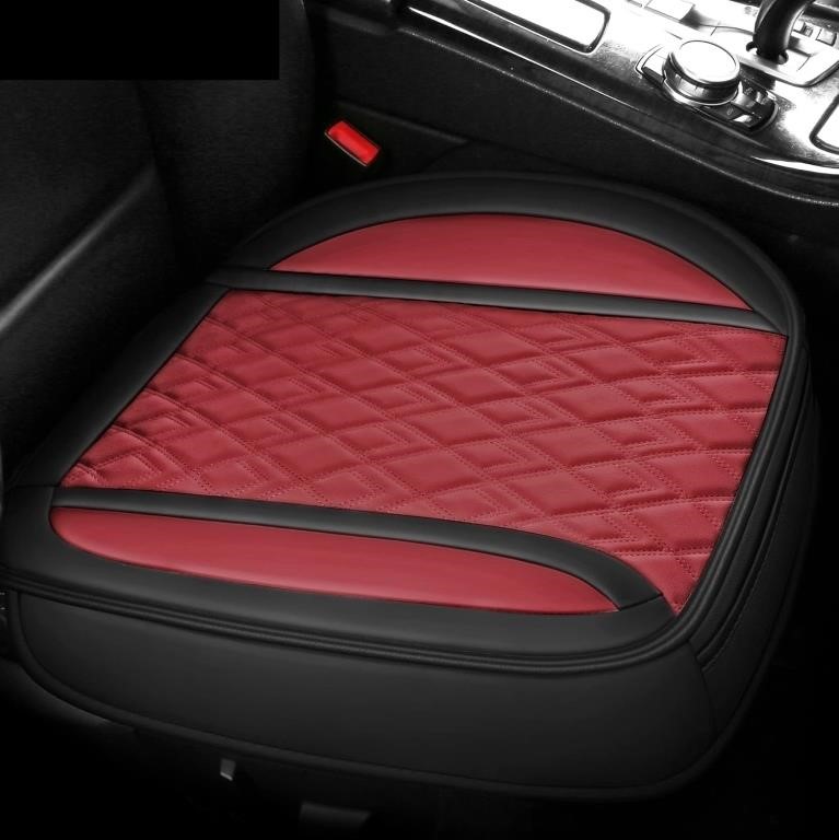 Black and Wine RED Luxury PU Car Seat Cover
