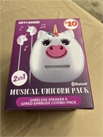 Musical Unicorn Pack speaker and earbuds