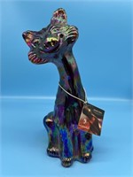 Fenton Stretch Glass Cat Figurine