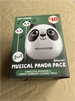 Musical panda pack speaker, and earbuds