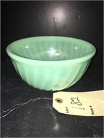 FIRE KING JADEITE MIXING BOWL OVEN WARE SWIRL