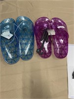 women’s jelly shoes, size 8, and 10
