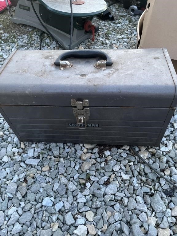 Craftsman toolbox contents included Zebco reel