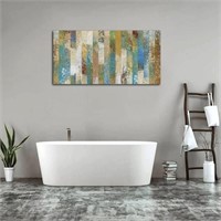 Abstract Canvas Wall Art Print - 24"x48"