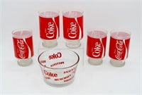 Large Coca-Cola  Soda Glasses & Munchies Bucket
