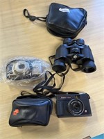 Old cameras, and binoculars tasco
