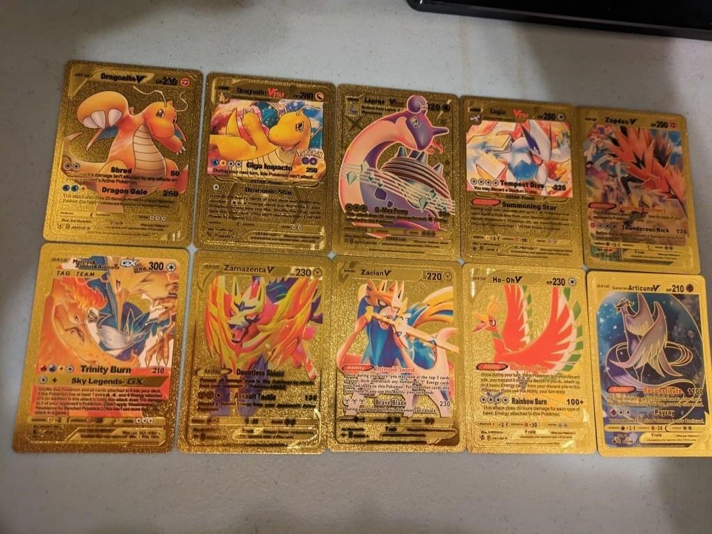 10 foil pokémon cards