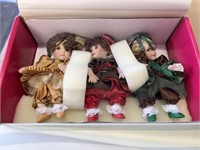 Marie Osmond dolls set of three tiny tots no coa
