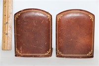 Pair of Leather Book Ends