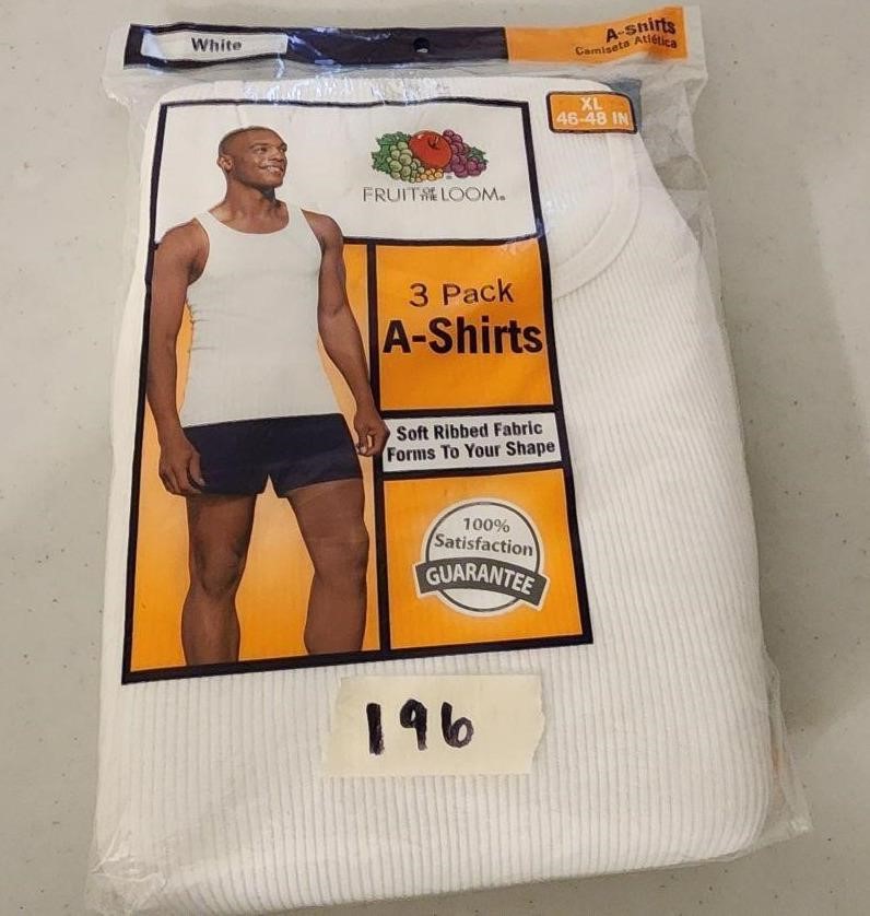 New 3 pack white men's undershirts size x-large
