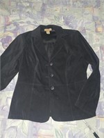 Size large black velvet blazer