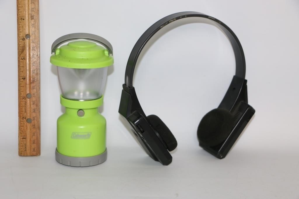 Headphone Radio and Small Lantern Light