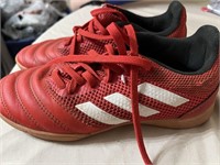 Red adidas boys size 1.5. In good condition