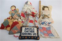 Lot of Quilted Angels & Santa