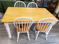 Dining Table With Four Matching Chairs