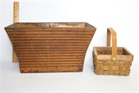 Wood Planter Box and Basket