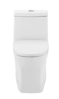 1-Piece 1.1/1.6 GPF Dual Flush Round Toilet