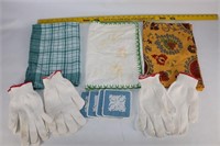 Lot of Linens and Gloves