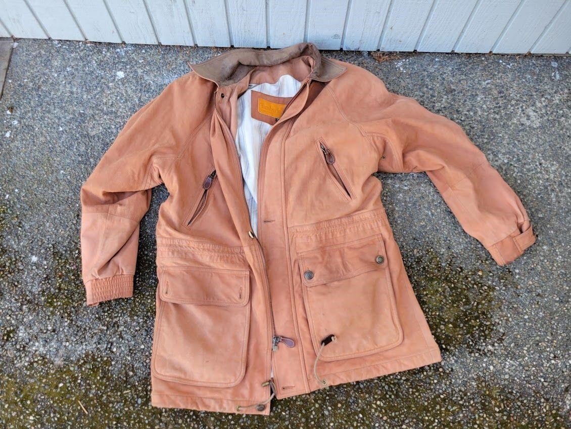 TIMBERLAND Leather Jacket, Size: Medium