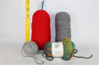Lot of Yarn & Knitting Needles